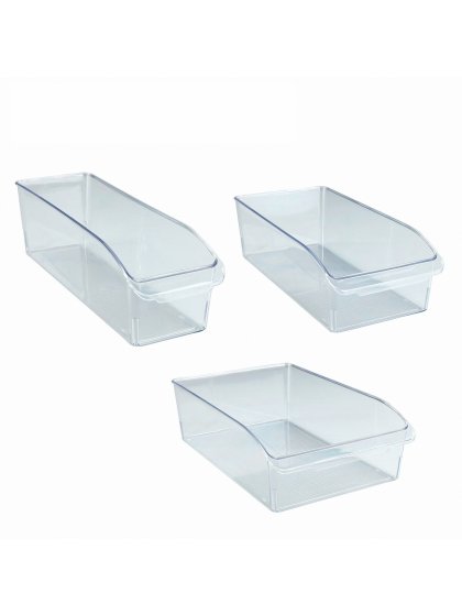 Kühlschrank-Organizer Set, 3-teilig, Aufbewahrungsboxen für Kühl- und Vorratsschrank 