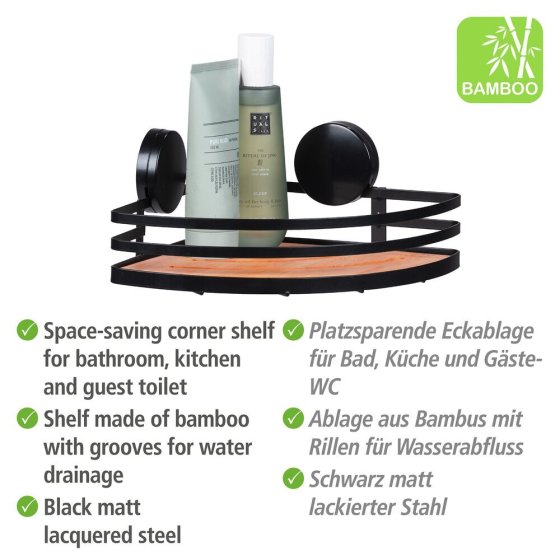 Static-Loc® Eckablage Mod. Alba, Badezimmerablage 