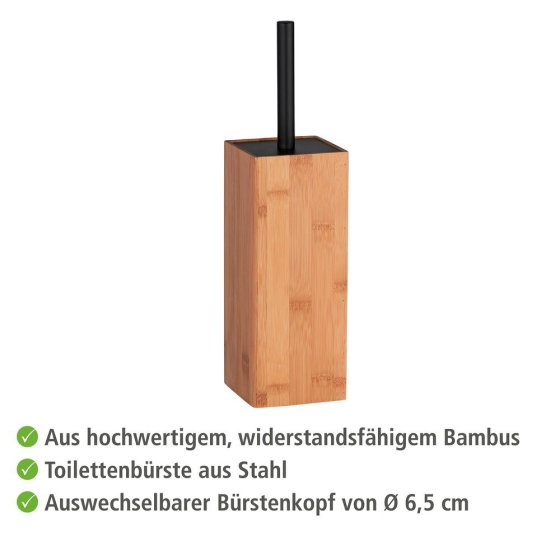 WC-Garnitur Mod. Padua Bambus, Bambus kombiniert mit Stahl 