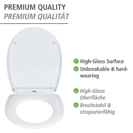 WC-Sitz Mod. Pretty mit Hochglanz-Oberfläche, aus bruchstabilem Thermoplast 