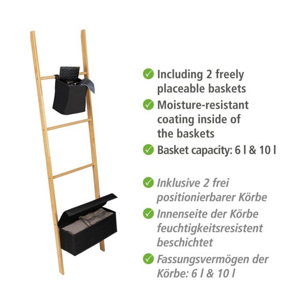 Handtuchleiter Mod. Ecori, mit 2 Fächern 