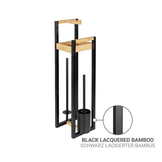 4 in 1 Stand WC-Garnitur Mod. Braidi, aus FSC® zertifiziertem Bambus 