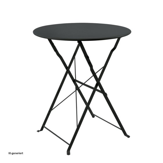 Bistro Sitzgruppe Metall Schwarz klappbar Tisch mit 2 Stühlen Balkon Set 