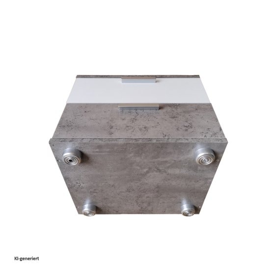 Nachtschrank 2er Set Beton Weiß Nina 