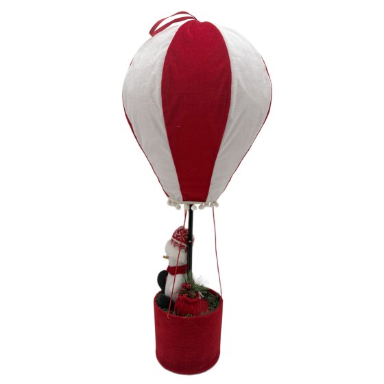Weihnachtsfigur Schneemann im Heißluftballon 