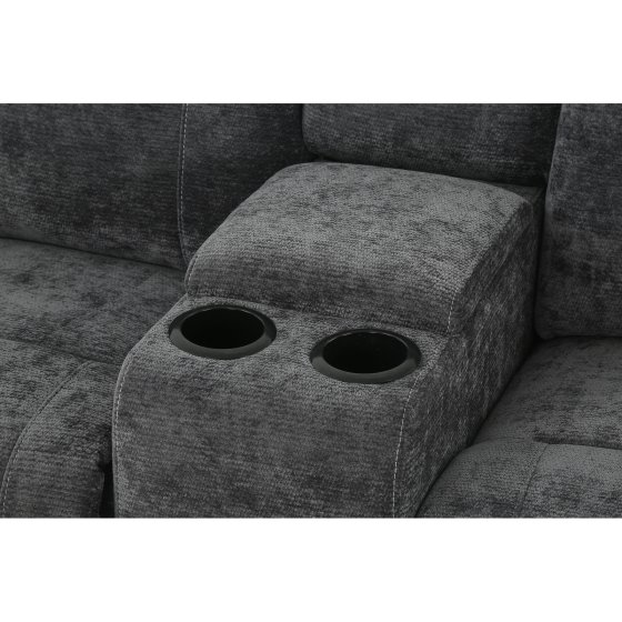 Ecksofa Evelina mit Liegefunktion Anthrazit 