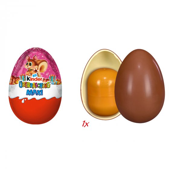 Überraschungs Ei Maxi Schokolade für Mädchen rosa mit Figur 100g 