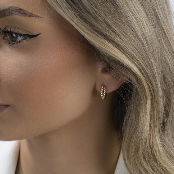 Klappcreolen 925/- Sterling Silber vergoldet 