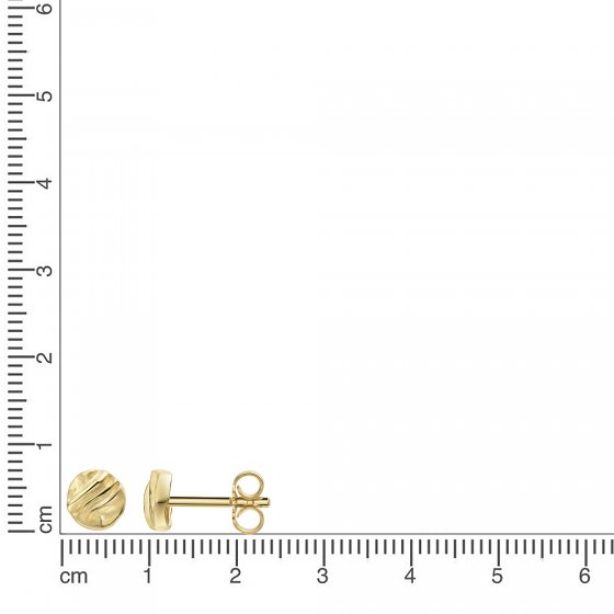 Ohrstecker 375 Gelbgold Struktur 