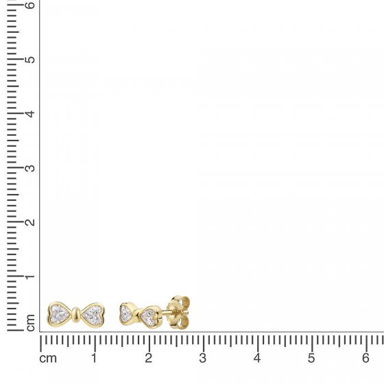 Ohrstecker 375 Gelbgold Zirkonia 