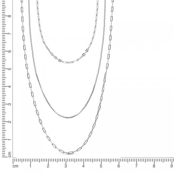 Collier 925 Silber rhodiniert 