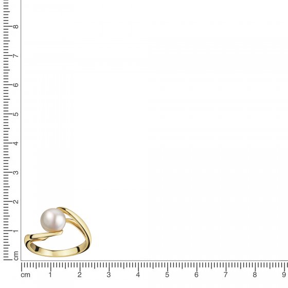 Ring 925 Sterling Silber vergoldet Perle 