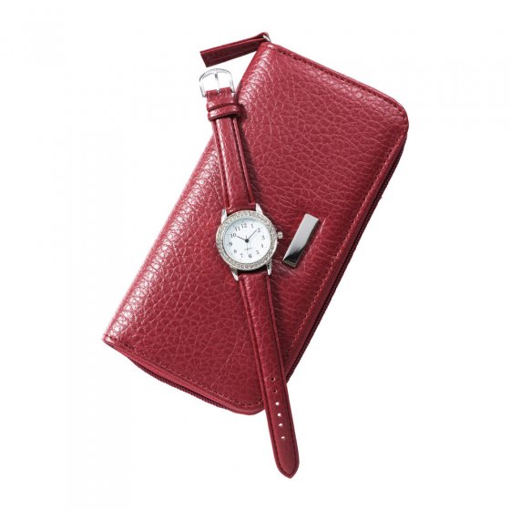 Elegante Damenuhr mit Geldbörse