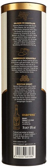 Osborne Veterano Brandy Solera de Jerez Reserva Seleción 8a 700 ml 