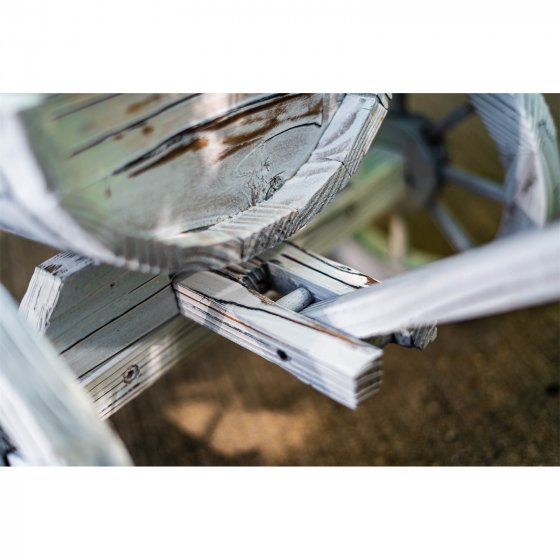 Holzhandwagen Weiß Rustikal Sommerset 