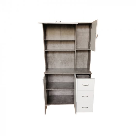 Küchenschrank Beton/Weiß Blanca 