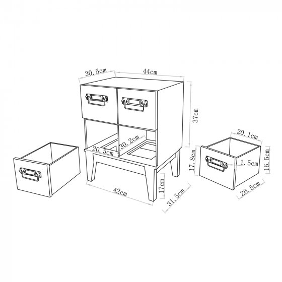 Kommode Imelda 4 Schubladen 