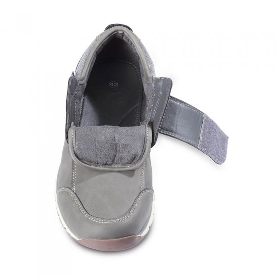 Komfort Klettslipper, grau 43 | Grau