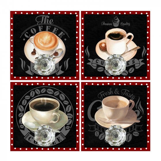 Wandhaken 4er-Set Coffee 