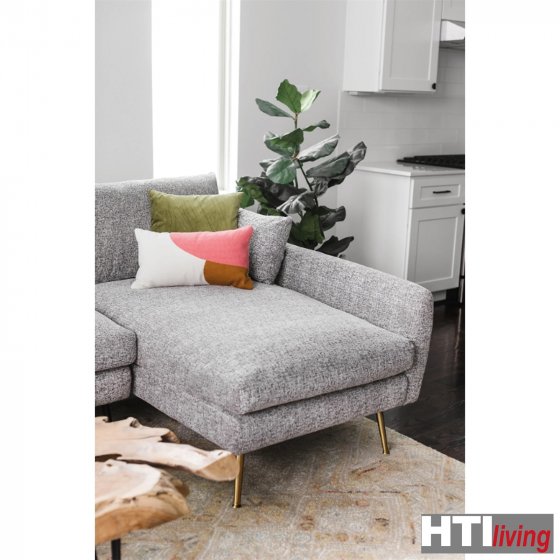 Ecksofa Antonius Webstoff Grau rechts