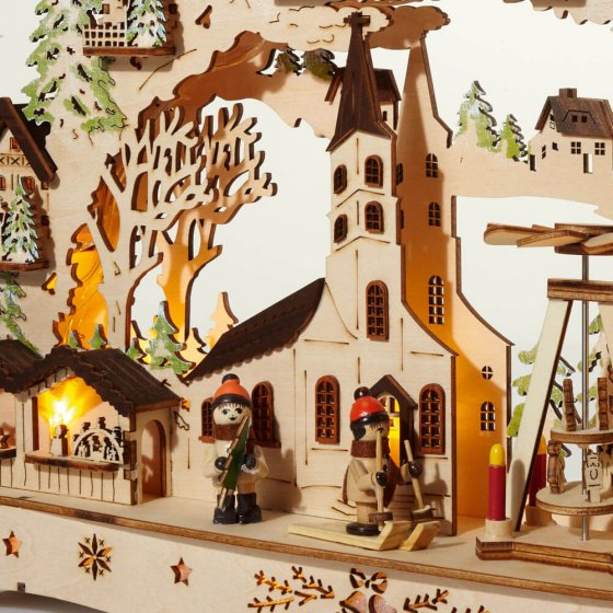 LED-Schwibbogen "Winterkirche"