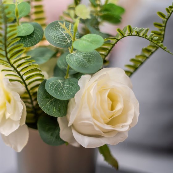 Kunstblume weiße Jasmin in Vase Leilani 