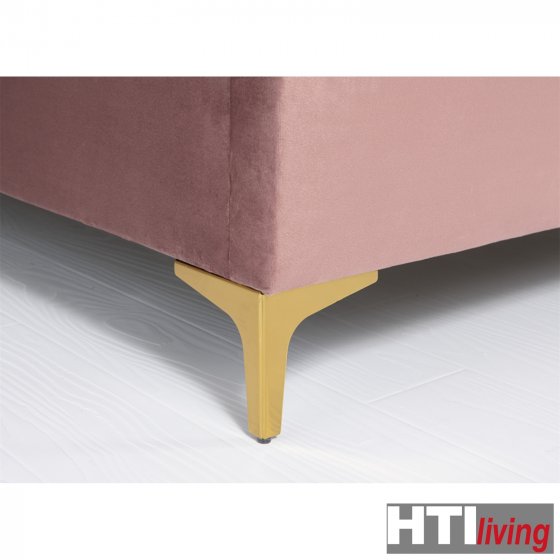 Bett 140 x 200 cm Yoris Pink 