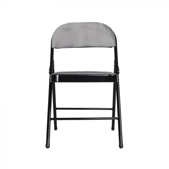 Klappstuhl Wedigo Velvet Grau 4er-Set 