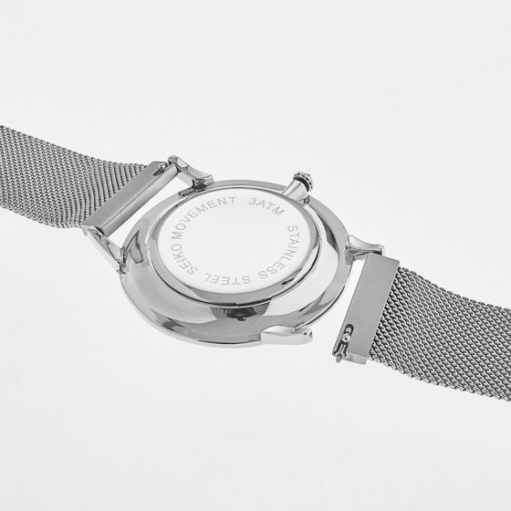 Milanaise-Armband mit Magnetverschluss 20 mm | Silber