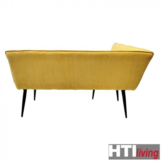 Eckbank 154 x 195 cm Mesilla Gelb kurzer Schenkel links 