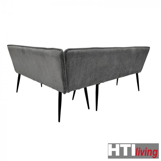 Eckbank 195 x 154 cm Mesilla Blaugrau kurzer Schenkel rechts 