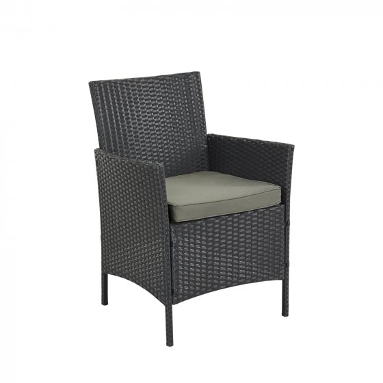 Gartenmöbel Schwarz 4-teiliges Set Wiebke 