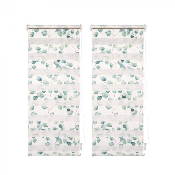 Doppelrollo 100 x 150 Marisol Leaf 2er-Set