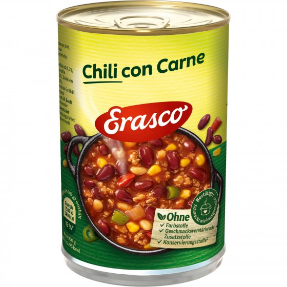 Erasco mexikanisches Chili con Carne mit grüner Peperoni 400g 3er Pack 