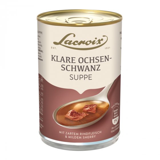Lacroix Ochsenschwanz Suppe klar mit zartem Rindfleisch 400ml 