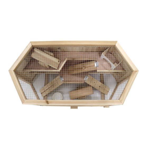 Hamsterkäfig aus Holz und Plexiglas Natur Pur für Ihren kleinen Nager 