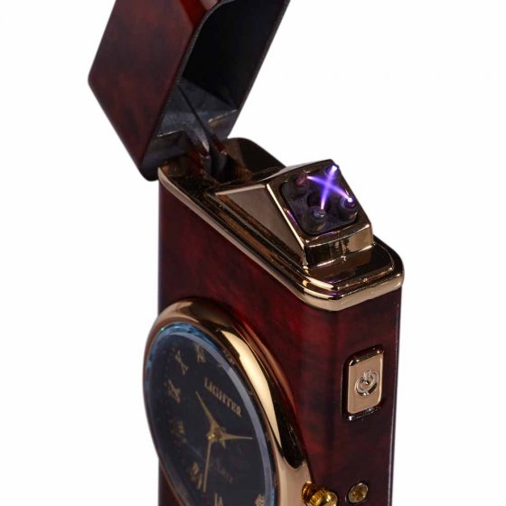 Plasma-Feuerzeug mit Uhr 