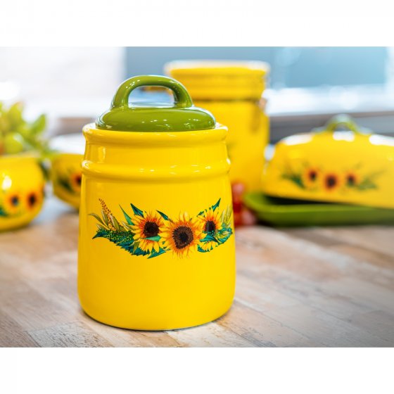 Lebensmitteldose im Landhausstil 11 x 16 cm Sonnenblumen 