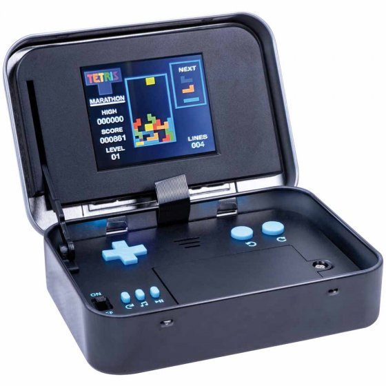 Tetris-Spielekonsole in der Dose 