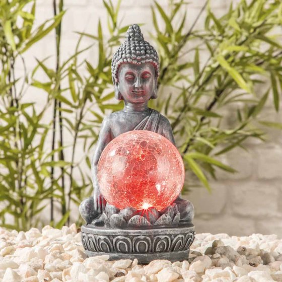 LED Solar Buddha