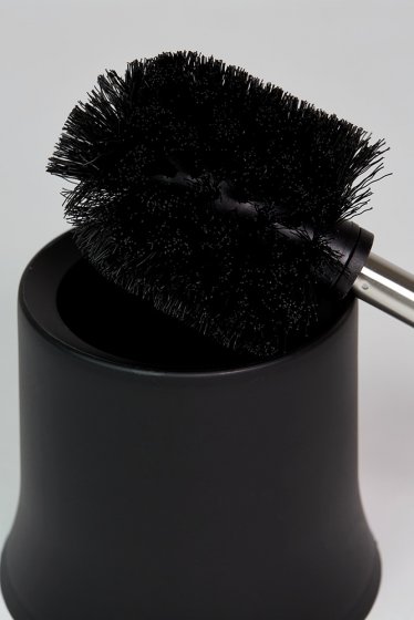 WC-Garnitur Mod. Basic Schwarz 2er Set, inklusive WC-Bürste 