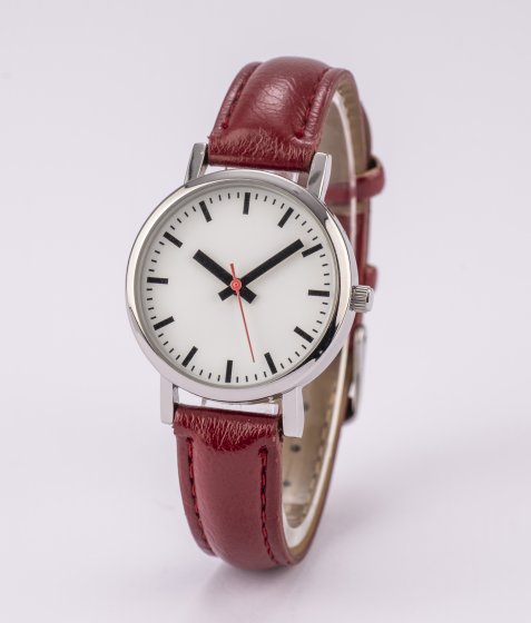 Damen-Lederarmbanduhr