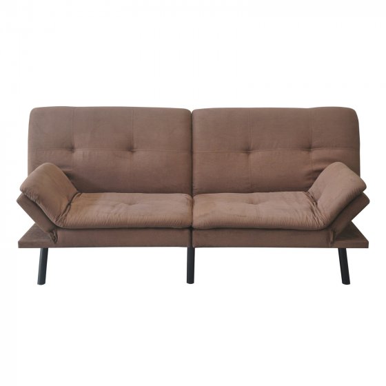 Sofa mit verstellbaren Armlehnen Braun 