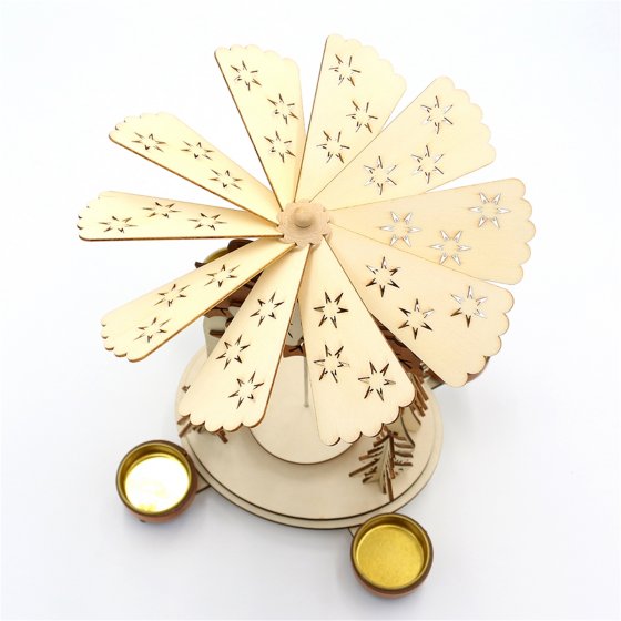 Holz Teelichtpyramide Glocke, mit Schafen   Schäfer 