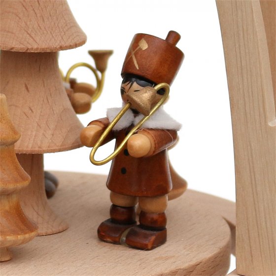 Tischpyramide mit 6 Teelichtern Bergleute 