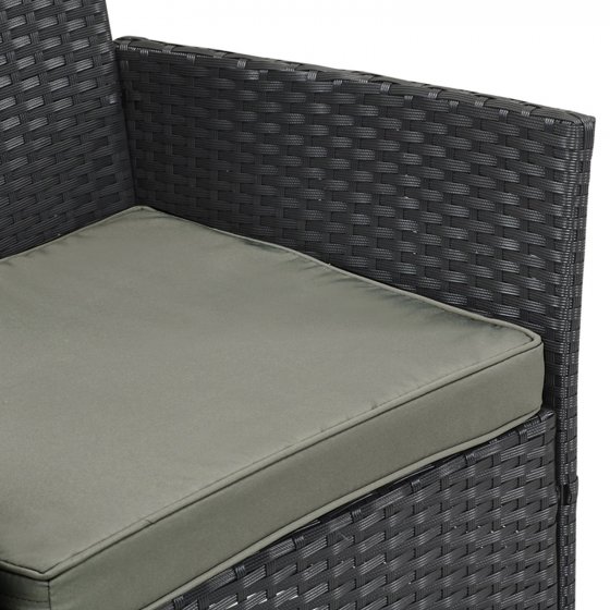 Outdoor Möbel Schwarz/Olivgrau 4-teiliges Set 