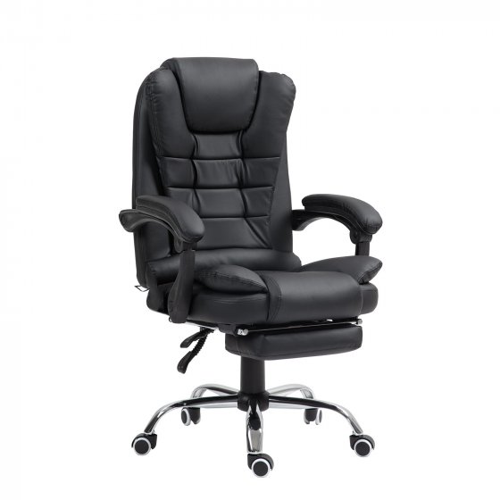 Chefsessel mit Massagefunktion und Fußablage 