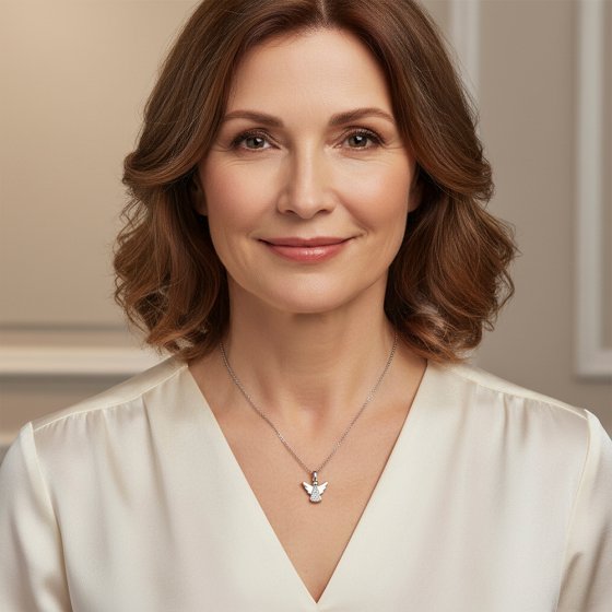 Halskette mit Engel-Anhänger 