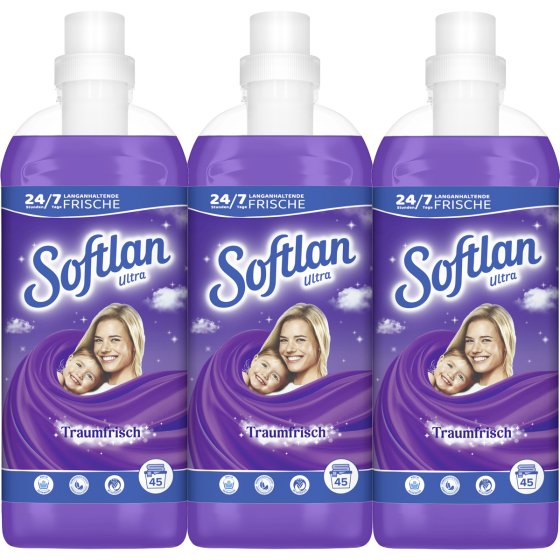 Softlan Ultra Traumfrisch feiner Duft für 45 Waschladungen 1L 3er Pack 