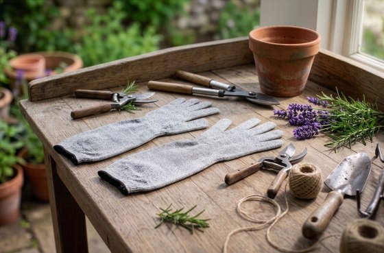 Langarm-Gartenschutzhandschuh (1 Paar) 
